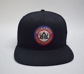 asgard503 flatbill snapback hat victory or valhalla norse