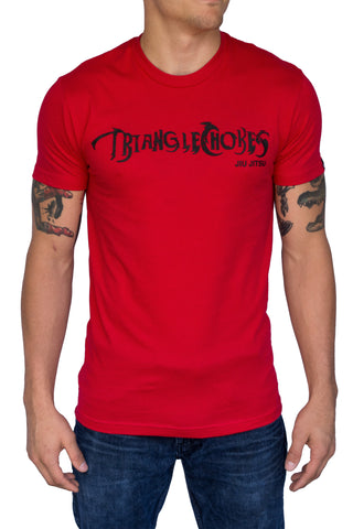 Triangle Choke Red- Jiu Jitsu - T-Shirt asgard503 60/40 cotton polyester 