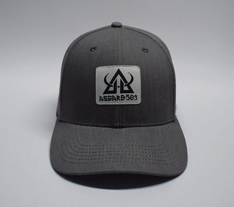 asgard503 snapback grey denim patch hat